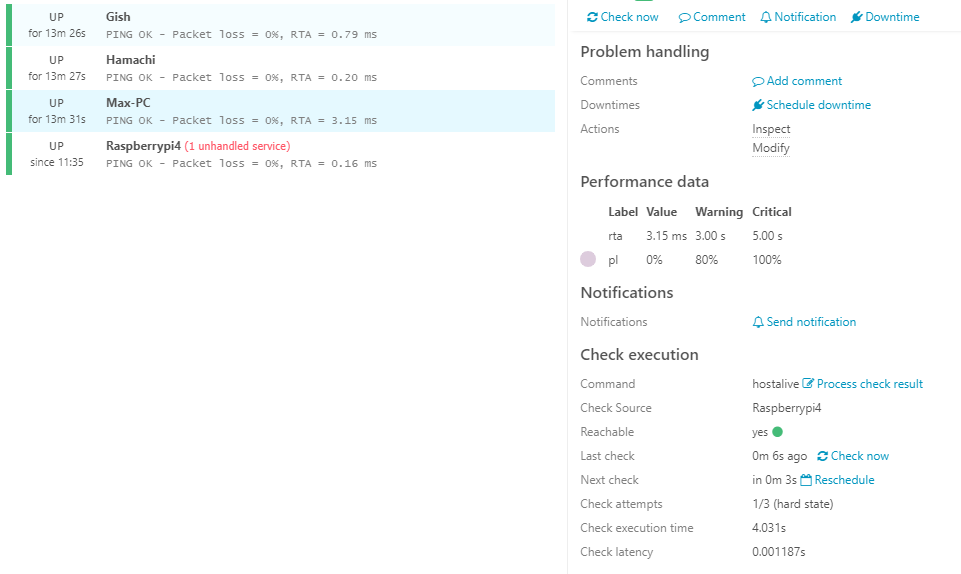 Director Shows Hosts Are Down While Ping Service Is Active And Up Icinga Director Icinga Community