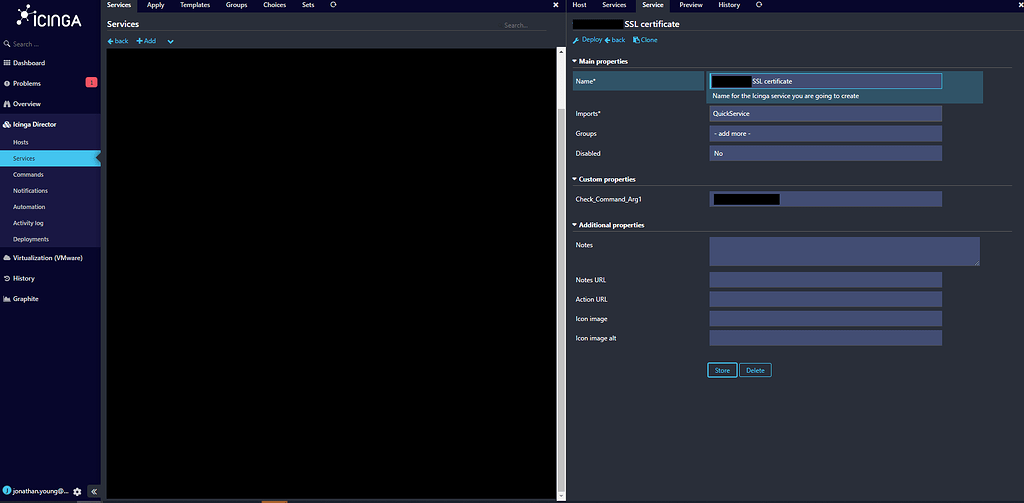 Check_command box missing when editing service - Icinga Director ...